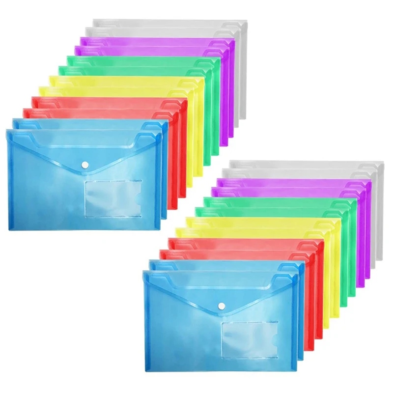 Folder A5 plastik transparan 24*17CM, tas File, tas penyimpan dokumen, penyimpanan kertas