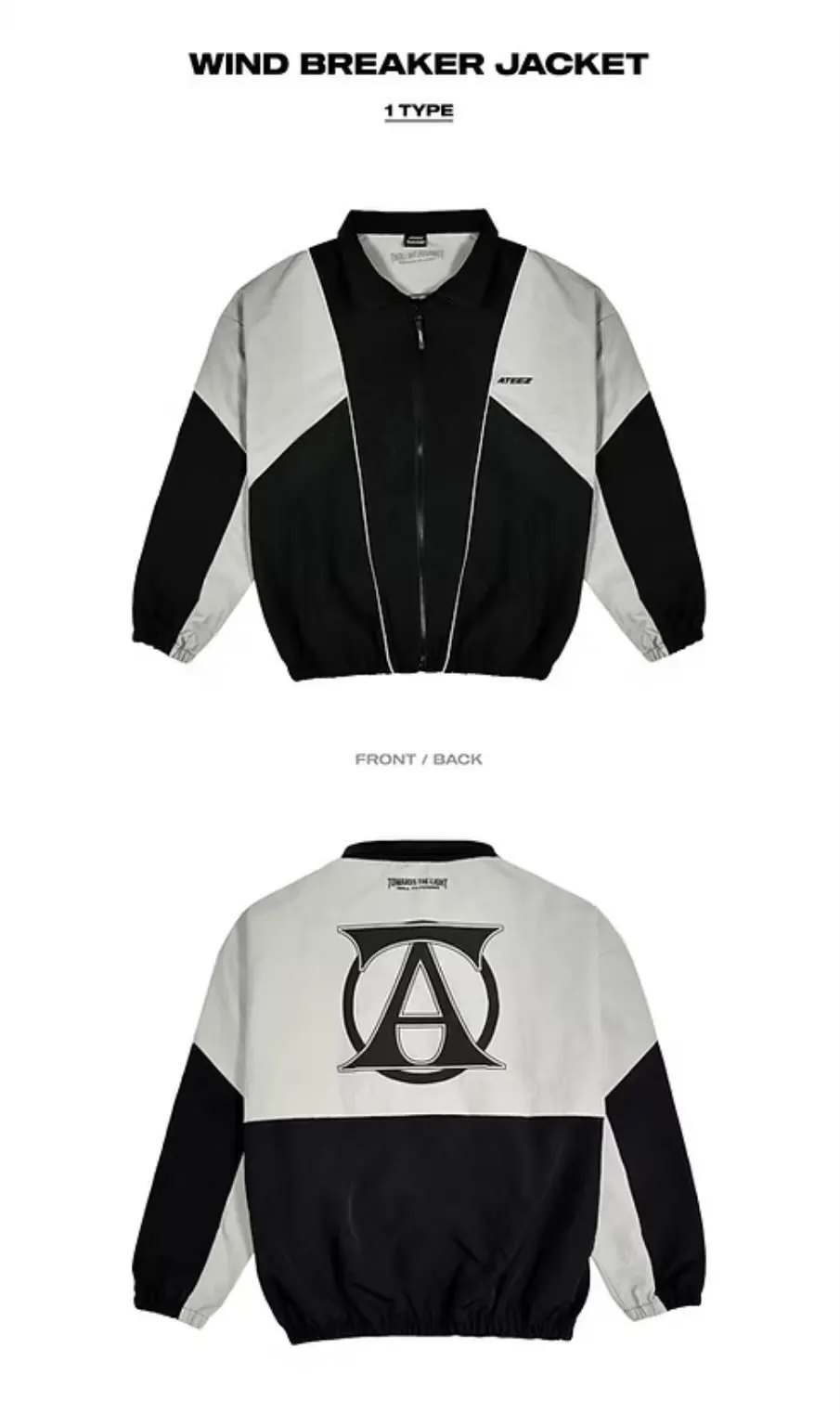 

Wind Breaker Jacket Hongjoong San Yunho Yeosang Mingi Wooyoung Jongho Graphic zip Jacket