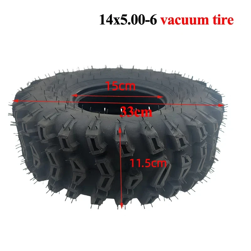 NewFront and rear 13x4.10-6 14x5.00-6 vacuum tires for ATV four-wheel off-road go kart tricycle four-wheel tire replacement