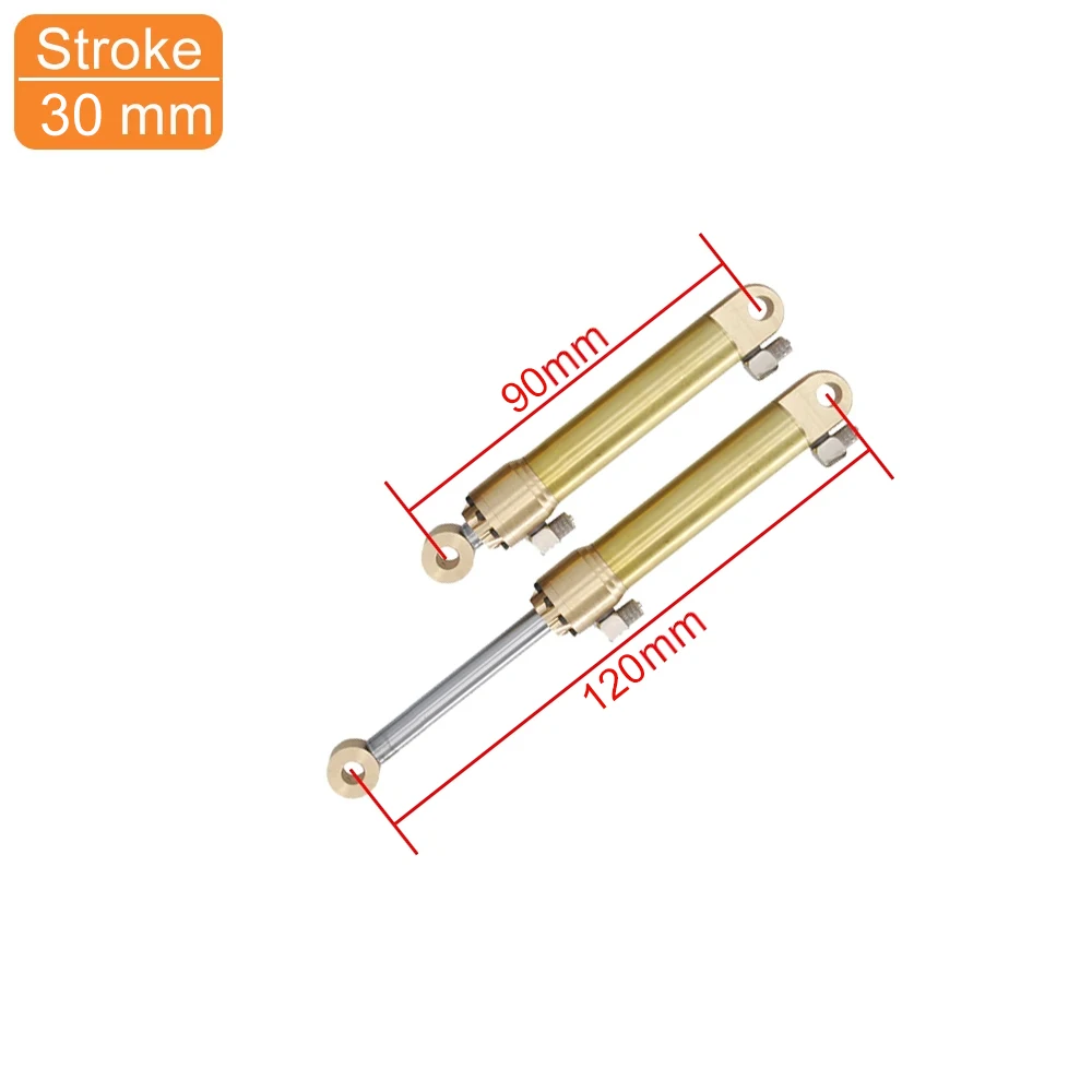 20 mm großer Ölzylinder 30/50/70/90/110/130/140/150 mm Hub für 1:10 1:12 RC LESU Kabolite Hydraulikbagger Modellteile