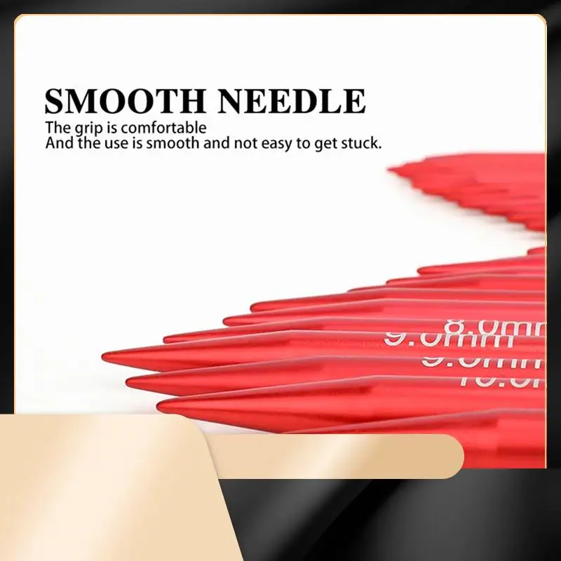 

X40A_XA-Circular Knitting Needles Sets Aluminum 26PCS Interchangeable Crochet Needles With Chrysanthemum Case Sewing Parts