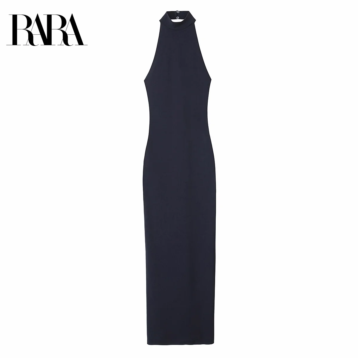 

RARA 2025 Women’s Sleeveless High Neck Bodycon Midi Dress Perfect for Casual and Daily Occasions