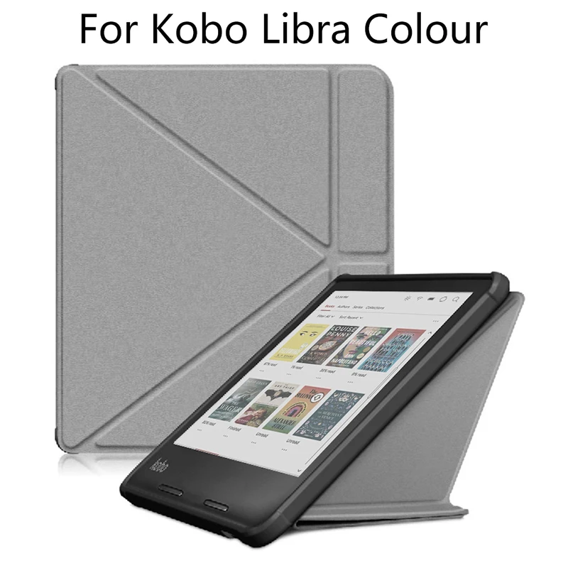 Dobrável E-Book Reader capa protetora, cor macia E-Reader Protector, Suporte Suporte, Desktop, Kobo Libra