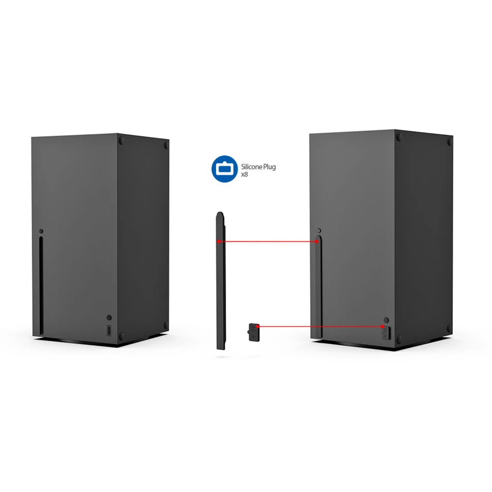 

Силиконовая сетка для защиты от грязи и пыли с заглушками, пылезащитная сетка-чехол для игровой консоли Xbox Series X