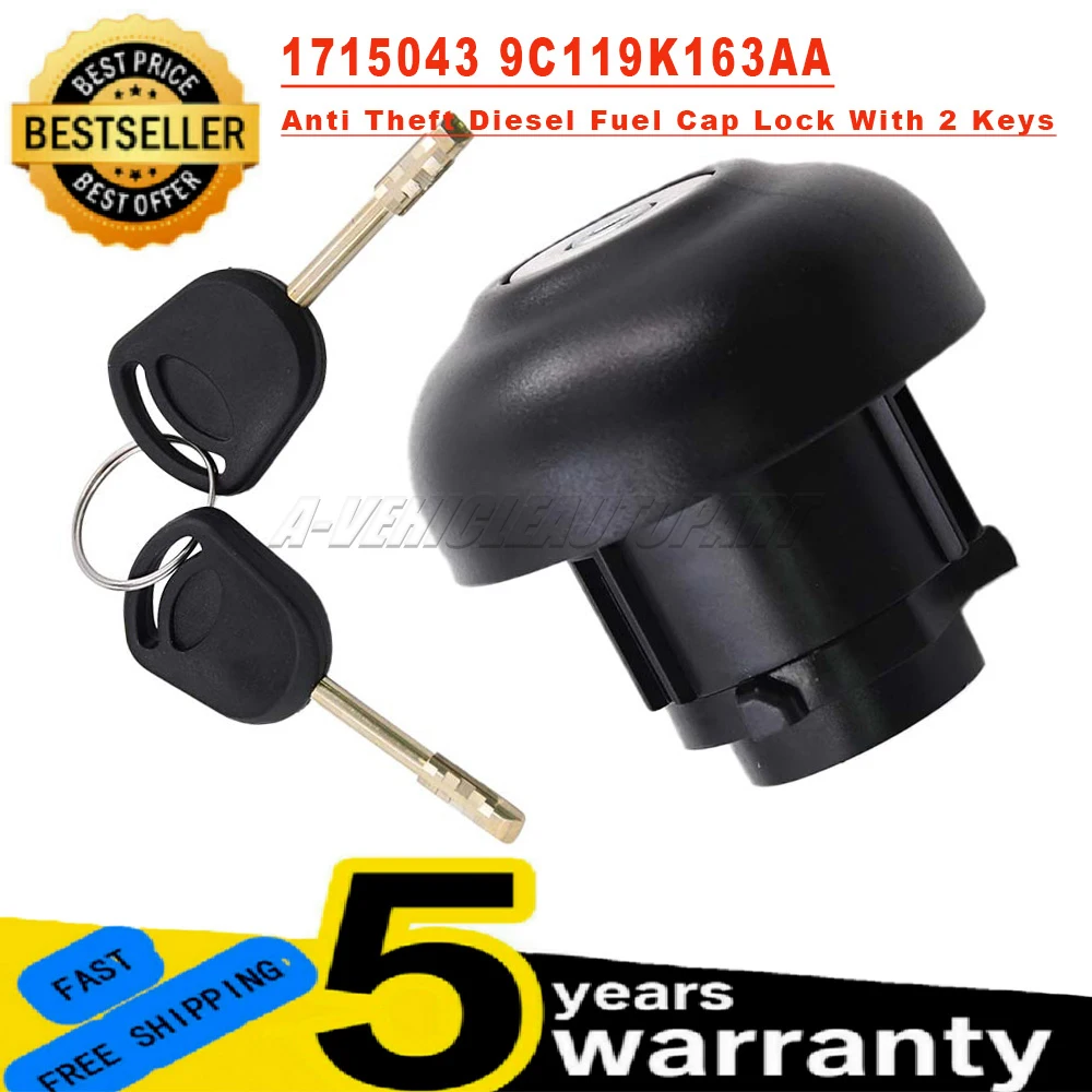 

For FORD TRANSIT MK7 2006-2014 Fuel Filler Cover Locking Fuel Tank Cap Modification Accessories With 2 Keys 9C119K163AA 1715043