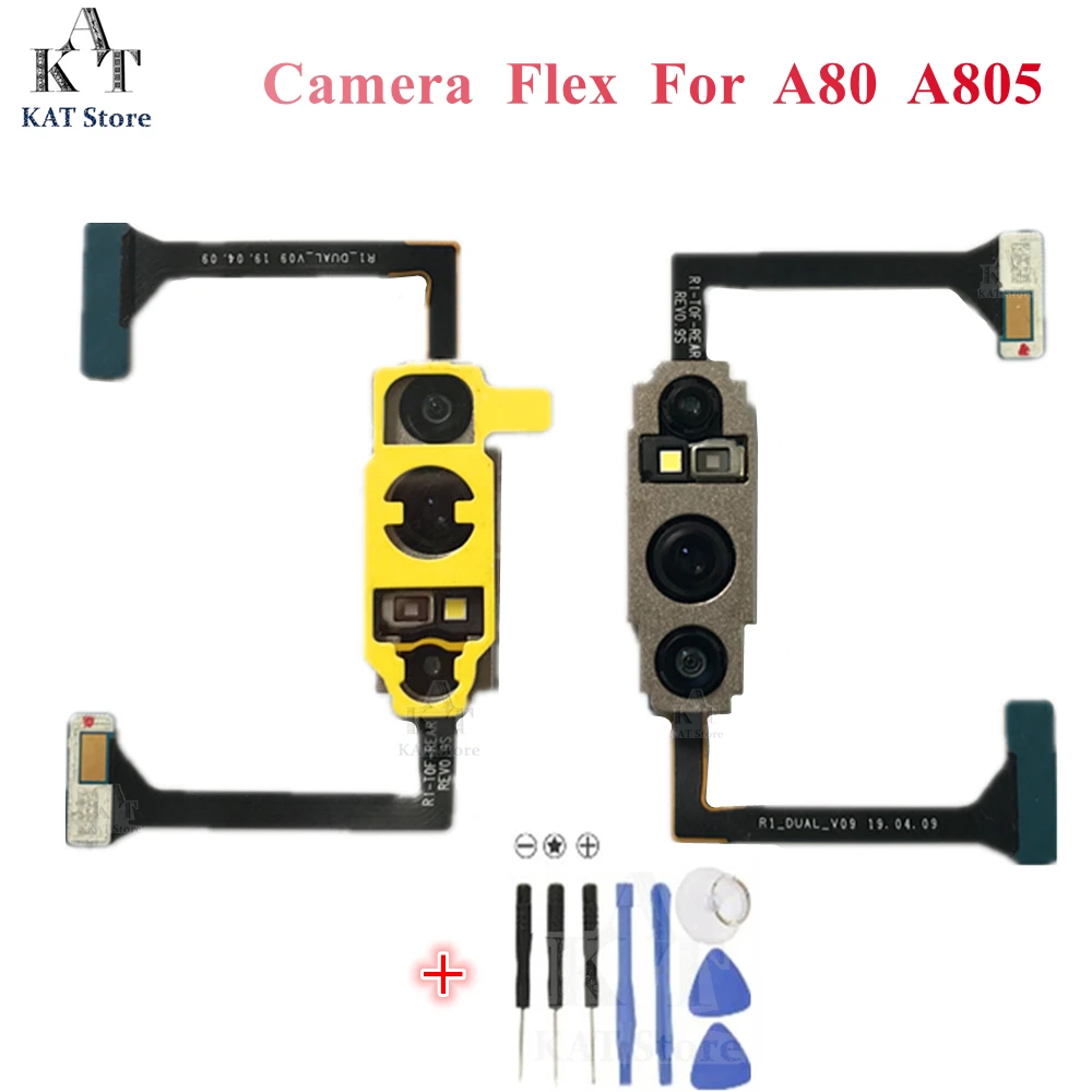 1Pcs Small Big Camera Flex Cable for Samsung Galaxy A80 A805 Front Back Camera Connector Flex Cable Replacement Part