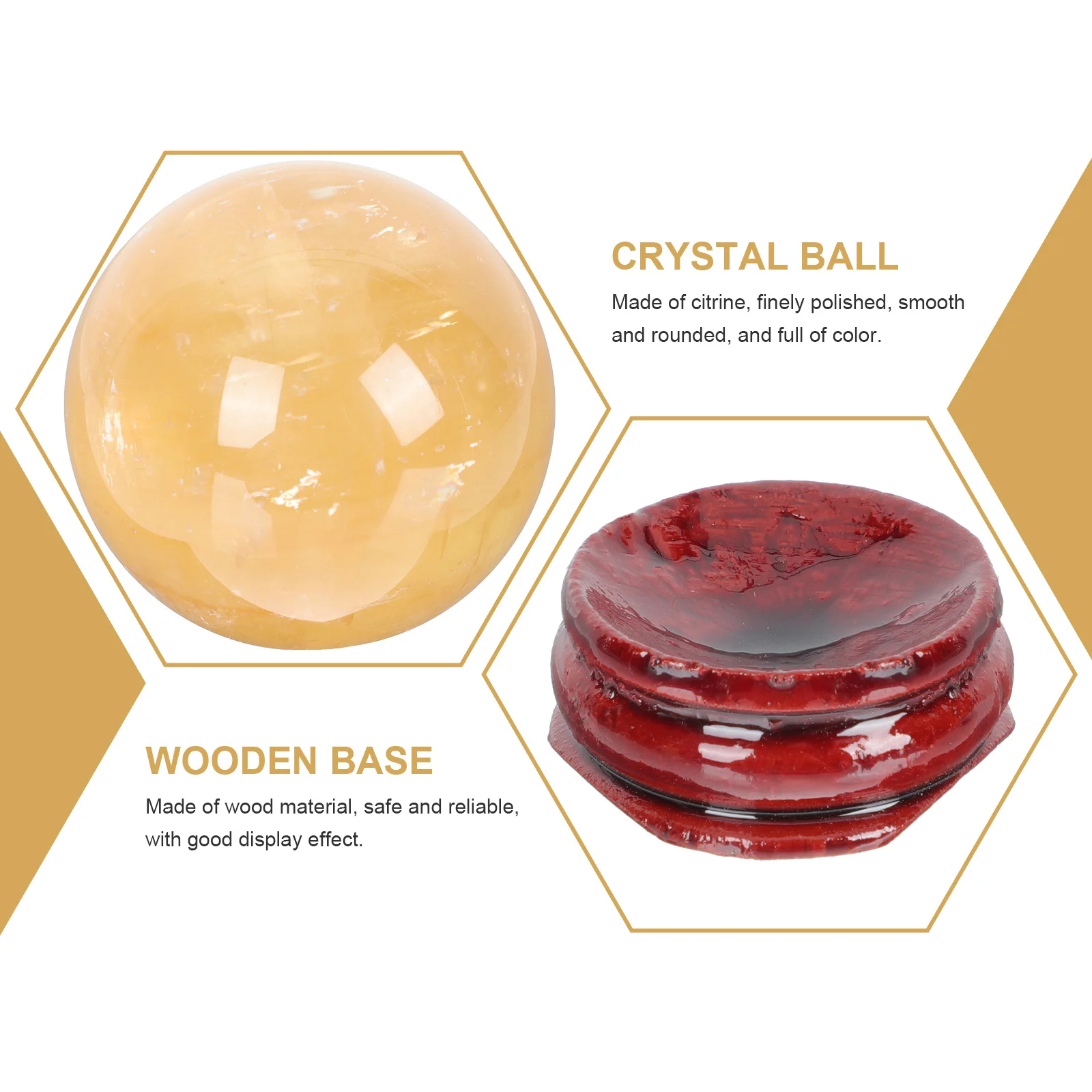 

1pcs Yellow Crystal Ball Decorative Craft Tabletop Home Office Desk Adornment Birthday Gift Festival Party Decoration Sphere