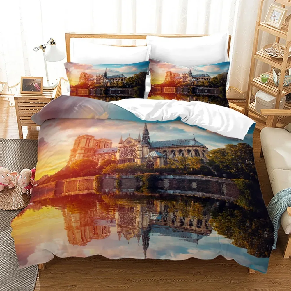 Statue of Liberty Duvet Cover King Queen Attractions In New York Quilt Cover Adults European Famous Buildings Polyester Bedding