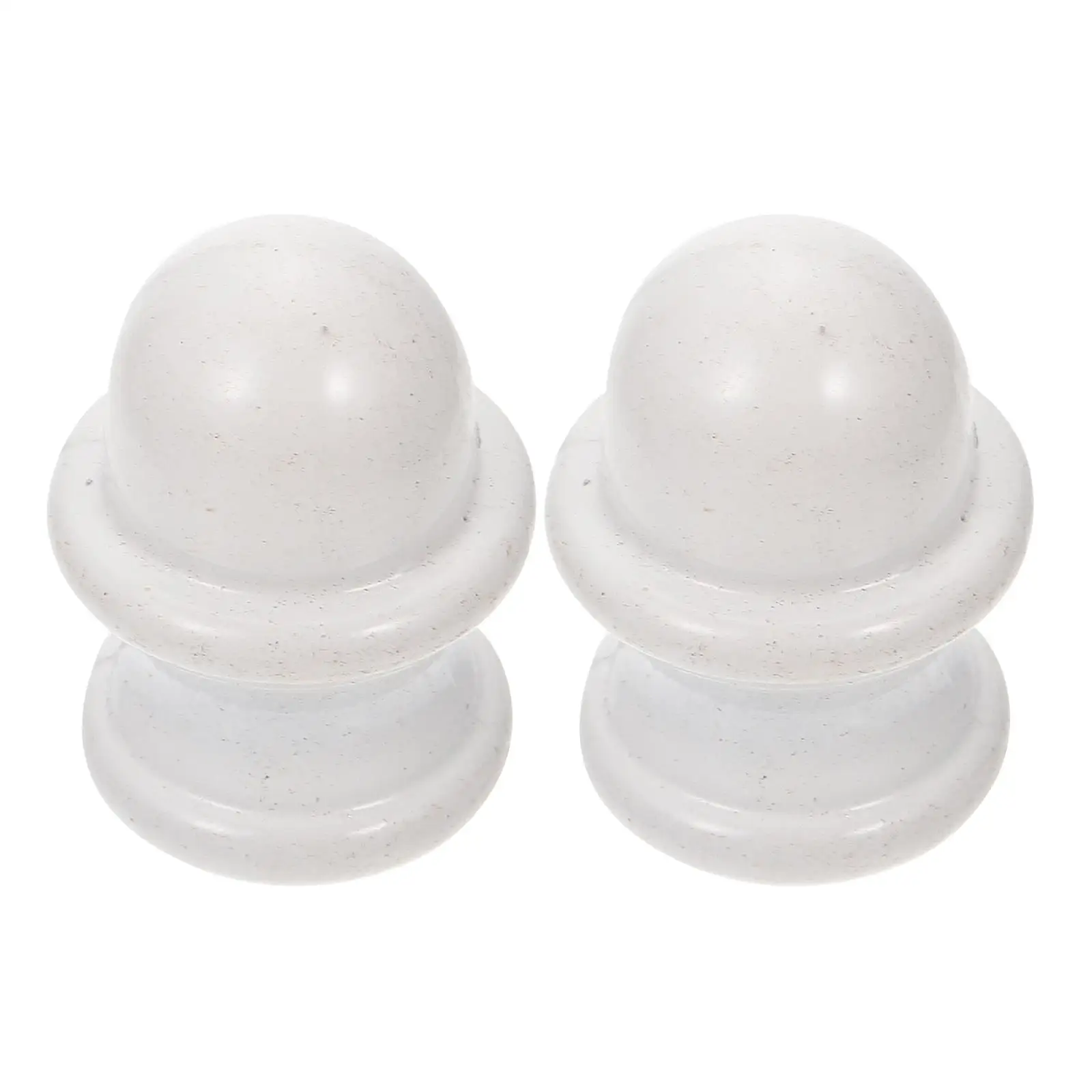

2Pcs Horn Frame Decorative Heads for Table Floor Lamps White Aluminum 10MM Thread Light Finials Lampshade Accessories