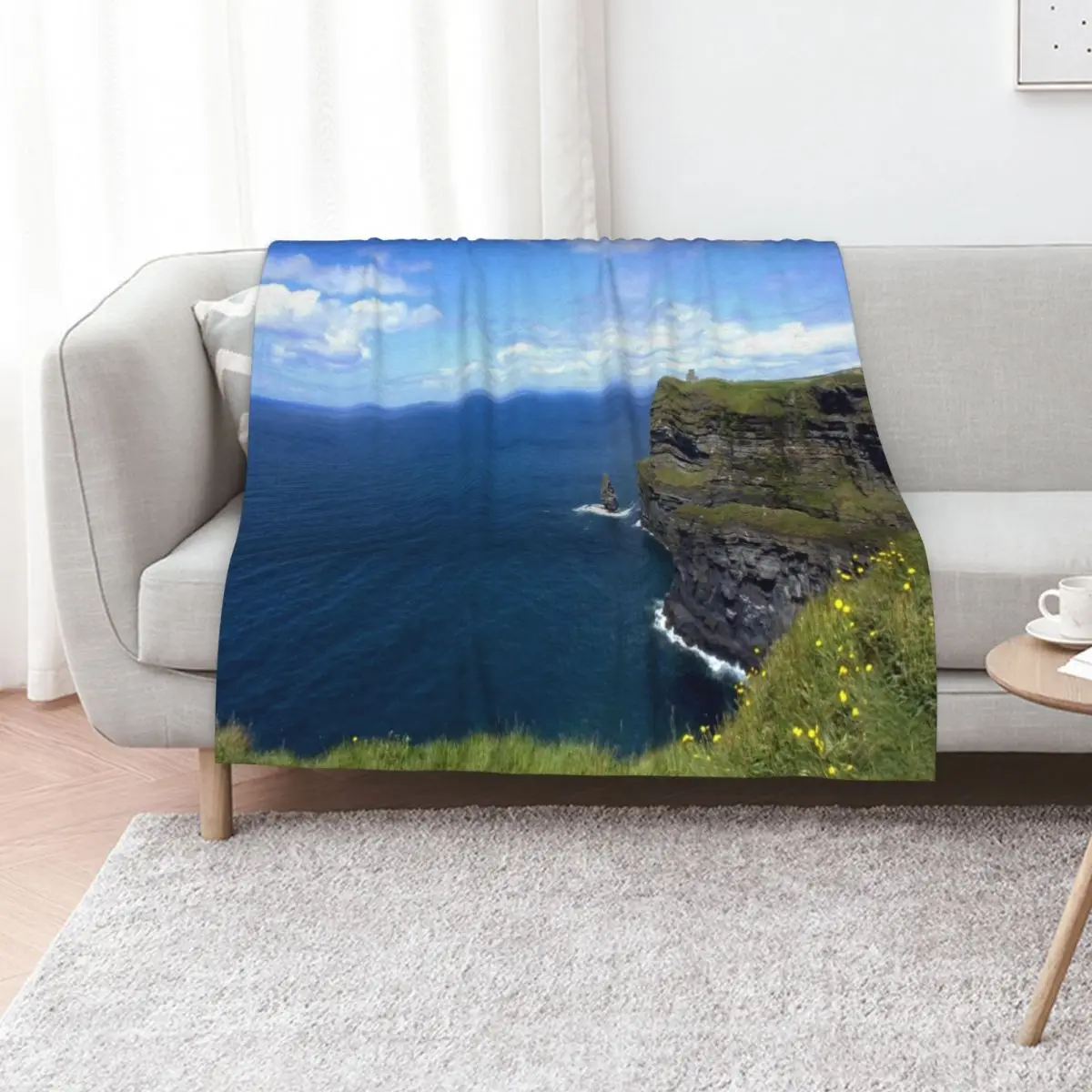 

Cliffs of Moher Throw Blanket Comforter Winter beds Soft Flannels Blankets
