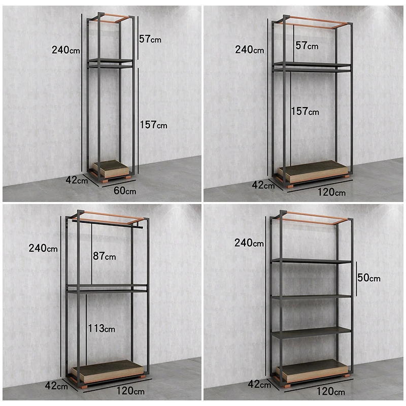 Custom, Fabriek Maatwerk Kledingwinkel Decoratie Kluxury Kleding Display Rack