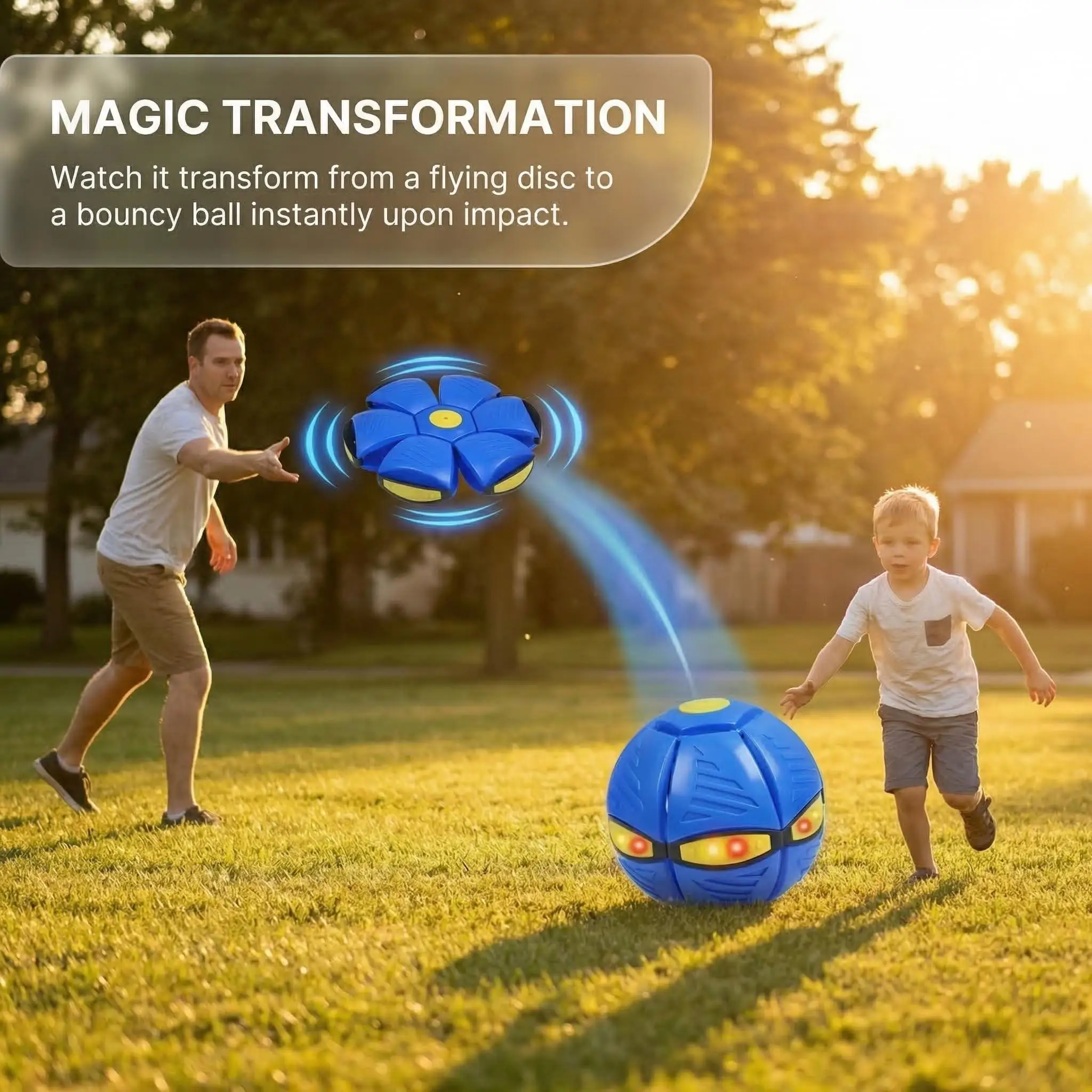 Magic Meta Ball with Light - UpGraded Interactive Bounce Toys for Kids & Parents, Durable Design, Perfect Gift for Playtime Fun