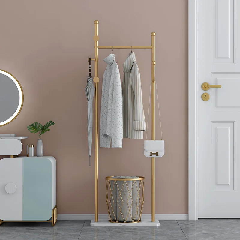 Light luxury household vertical hanger floor bedroom Internet celebrity room coat rack door living room corner hanging clothes r