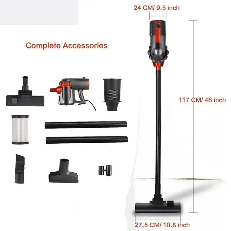 Corded Vacuum Cleaner 600W Household Handheld Multifunction 16KPa Strong Suction Vacuum Cleaner 2-in-1 Dust Collector Aspirator