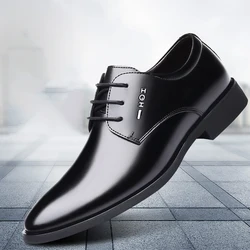 Classic Business Men Dress Shoes Fashion Elegant Formal Wedding Shoes Men Slip on Office Oxford Shoes for Men Italian PU Leather