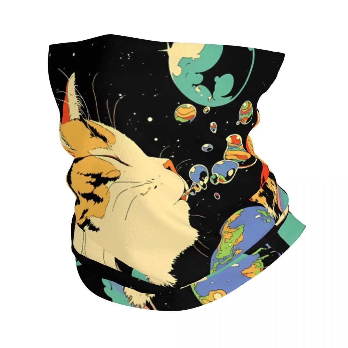 Foulard de la présidence en polyester pour le cou, moteurs de soufflage de chat, écharpe Bles, masque facial