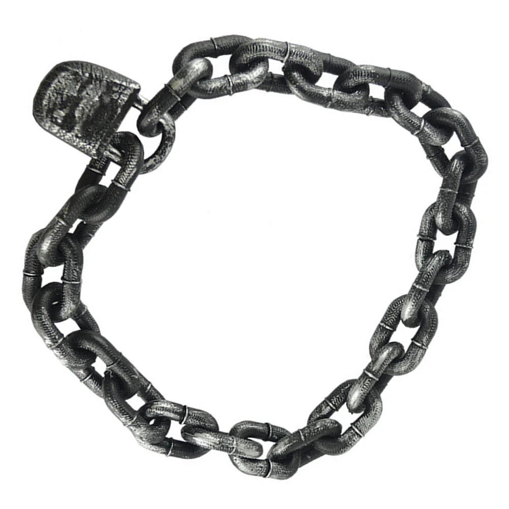 Plastic Chain Lock Halloween Game Prop Role Play The Drama Funny Performance Bar