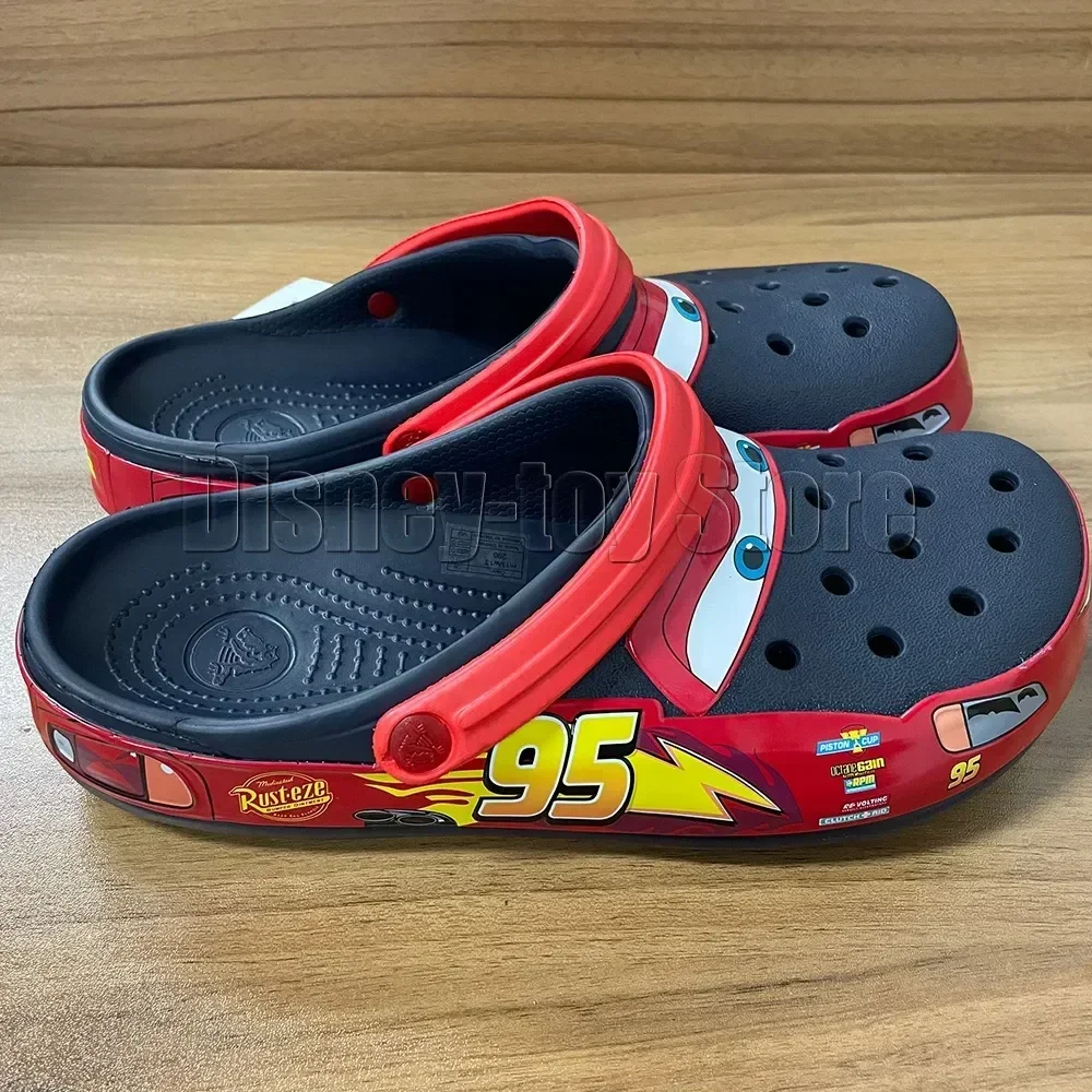 Disney Mcqueens Pixar Cartoon Solid pantofole impermeabili sandali da esterno Casual traspirante alla caviglia Eva adulto rosso nero scarpe