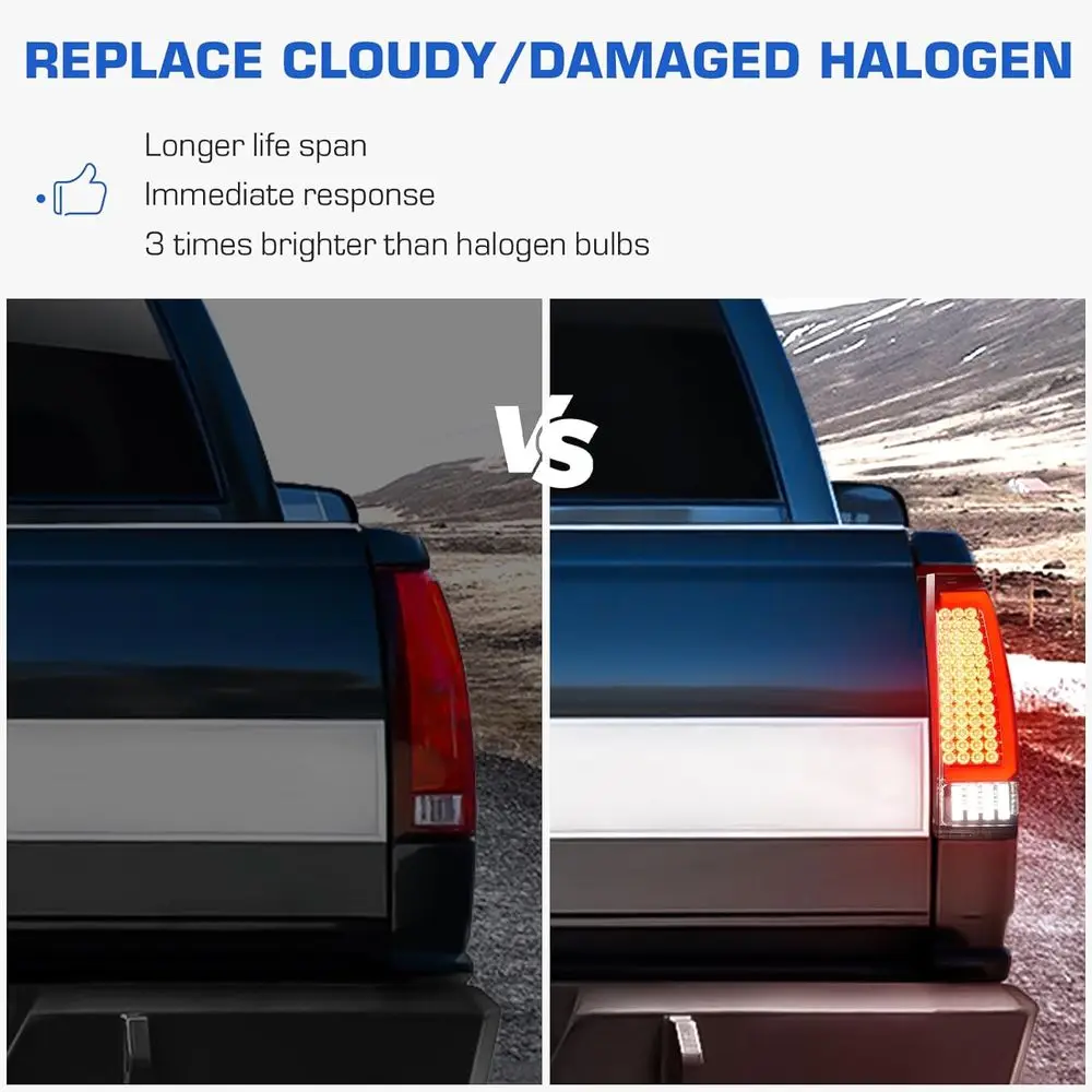 2015-2020 أضواء خلفية LED GMC Yukon & Yukon XL مع غلاف من الكروم وعدسة دخان