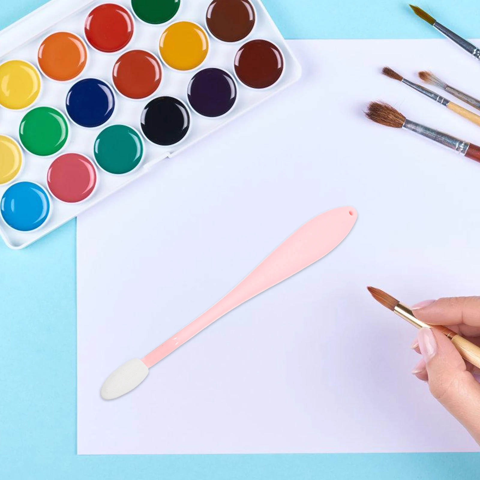 2 مجموعة تمييز التفاصيل مزج القلم لرسم الرسم الفن الخلاطات أدوات إسفنجة لينة المواد سهلة مسح الدقة ممسحة #1