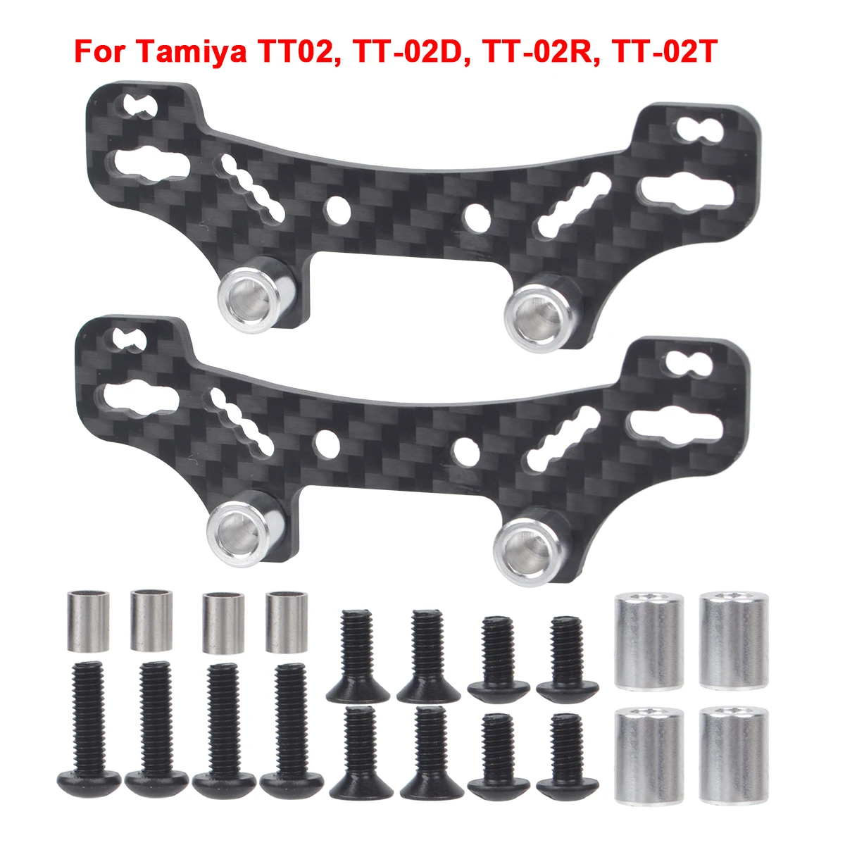 Aluminum Alloy Universal Swing Shaft Front Rear Arms Kit for 1/10 Scale Tamiya TT02 Chassis Upgrade accessories