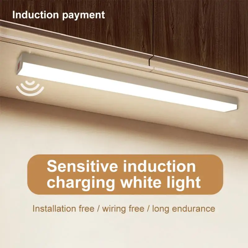 Wireless LED Night Light Motion Sensor USB Rechargeable For Kitchen Cabinet Night Light Wardrobe Desk Lamp Room Decor