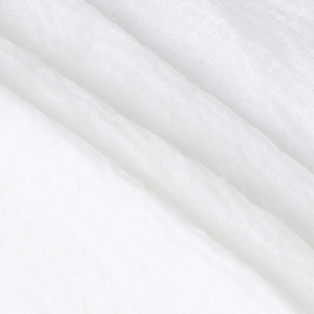 

Scarves Cotton and Linen Scarf Crumpled Style Wrinkle Simple White Single Color