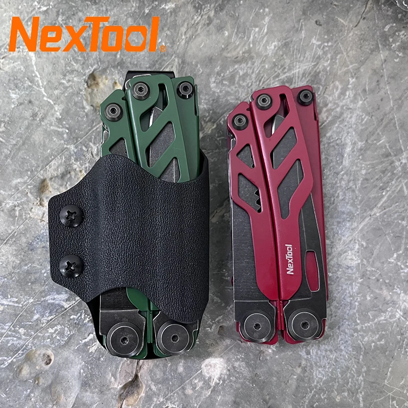 Nextool Flagship Pro Multi Ferramenta Alicate Dobrável Tesoura Portátil Vermelho e Verde Ferramentas Manuais ao ar Livre Edc 16 em 1