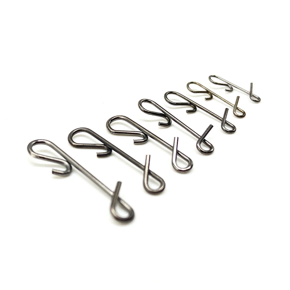 1000pcs Fishing Accessory Swivel Hook Wrapping Snap Fishing Line Wire Connector Snap Pin Without Knot Tackle Tool Lure Kit Pesca