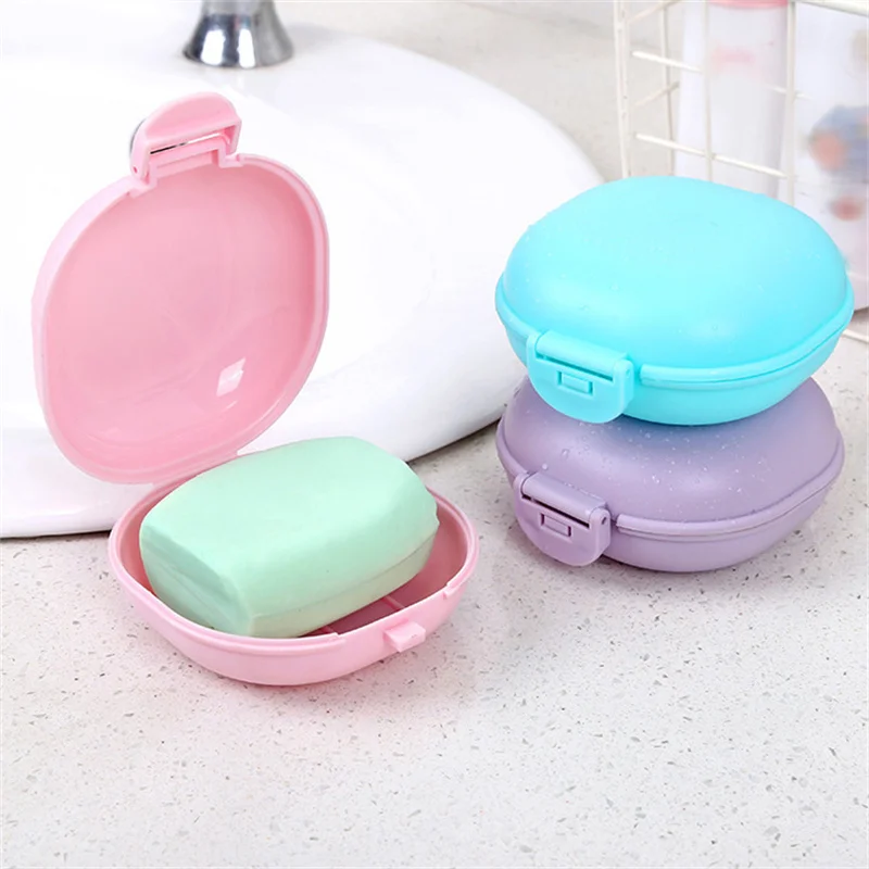 1 Pcs Waterproof Soap Box With Lid Portable Organizer Creative Soap Draining Rack Travel Outdoor Camping Soap Tray Container