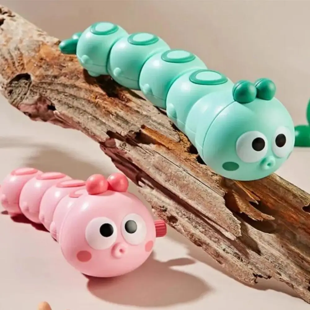 Fun Plastic Clockwork Caterpillar Cartoon Auto-Running Wind Up Swing Toy Crawling Toy Gift