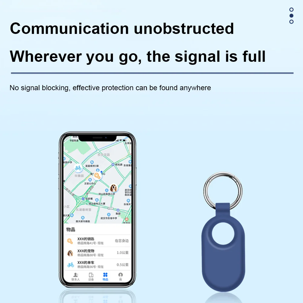 Silicone Case Protective Case Anti-Drop Protective Cover Waterproof Anti-Scratch with Keychain for Samsung Galaxy SmartTag2