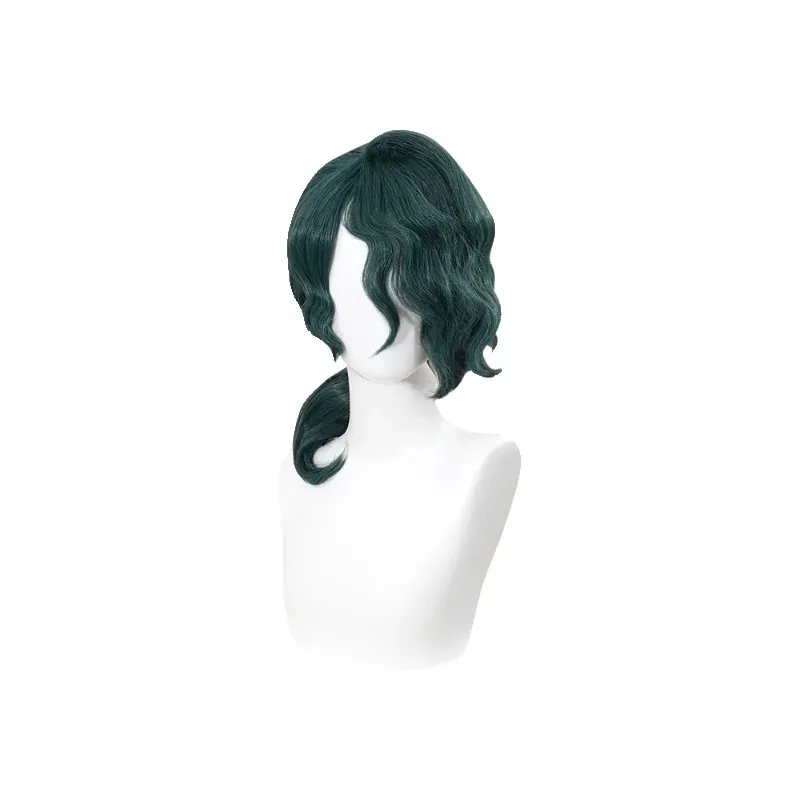DY20Original The Visonary Hwei Cosplay pelo sintético medio largo verde profundo peluca25