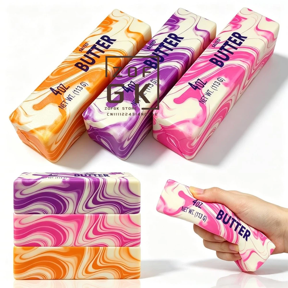 

Butter Squishy Toys Slow Rising Soft Squeeze Ball Stress Relief Fidget Toys for Kids Party Favors Birthday Gifts Adults