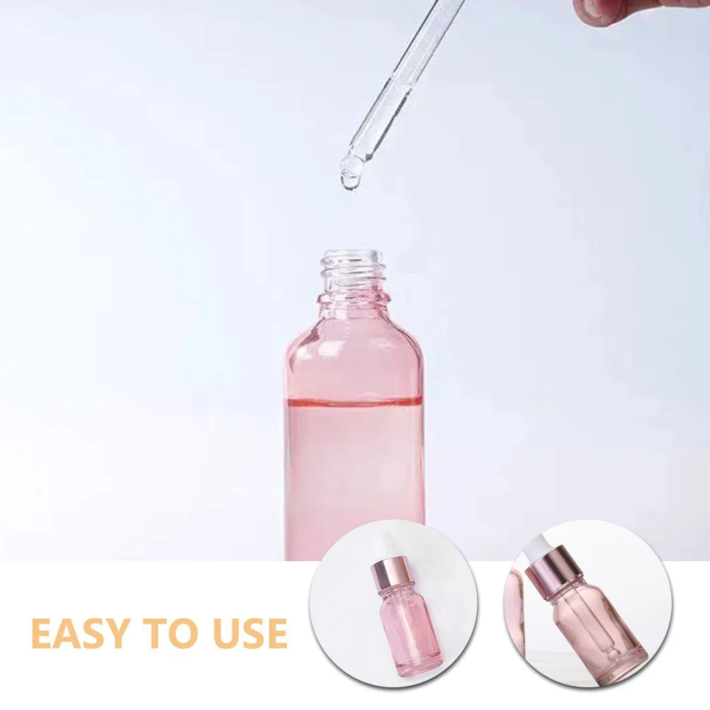

6Pcs Essential Oil Bottles Portable Mini Glass Dropper Bottles Travel Leakproof Thick Refillable Reusable Small Liquid