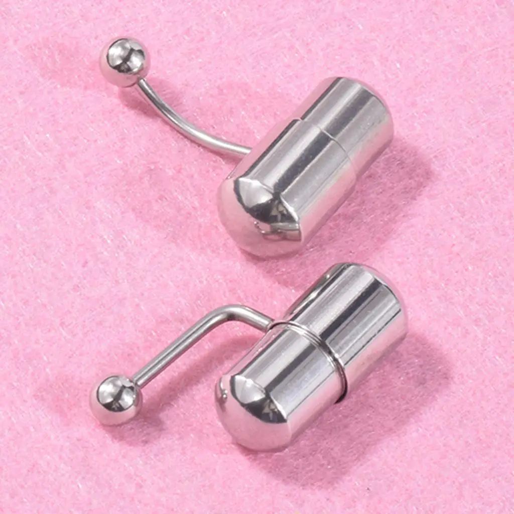 vibrating body piercing jewelry belly button navel ring nose lip ring 316L