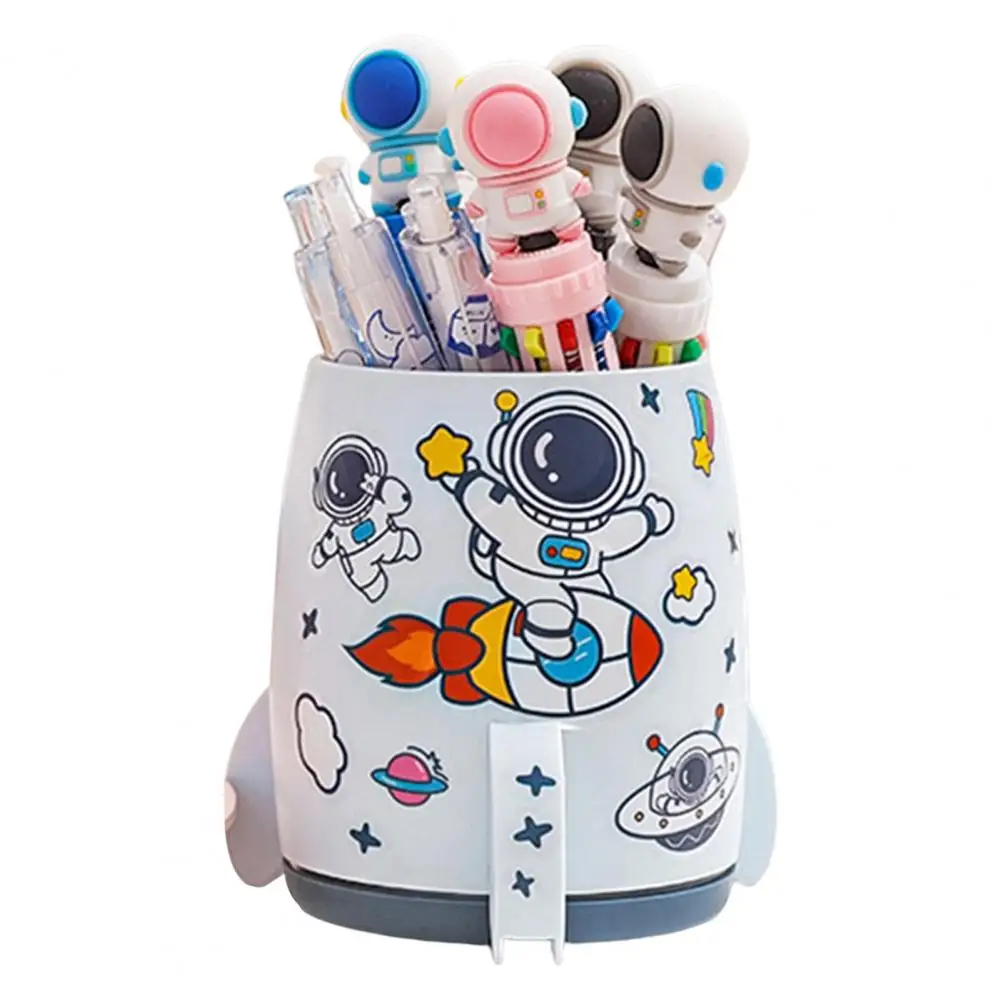 

Pen Container Durable Creative PP Material Small Rocket Pen Organizer Student Supplies