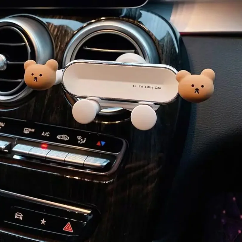 Support de téléphone portable de voiture mignon, dessin animé créatif, Clip de sortie d'air de voiture, Support fixe de Navigation de téléphone portable