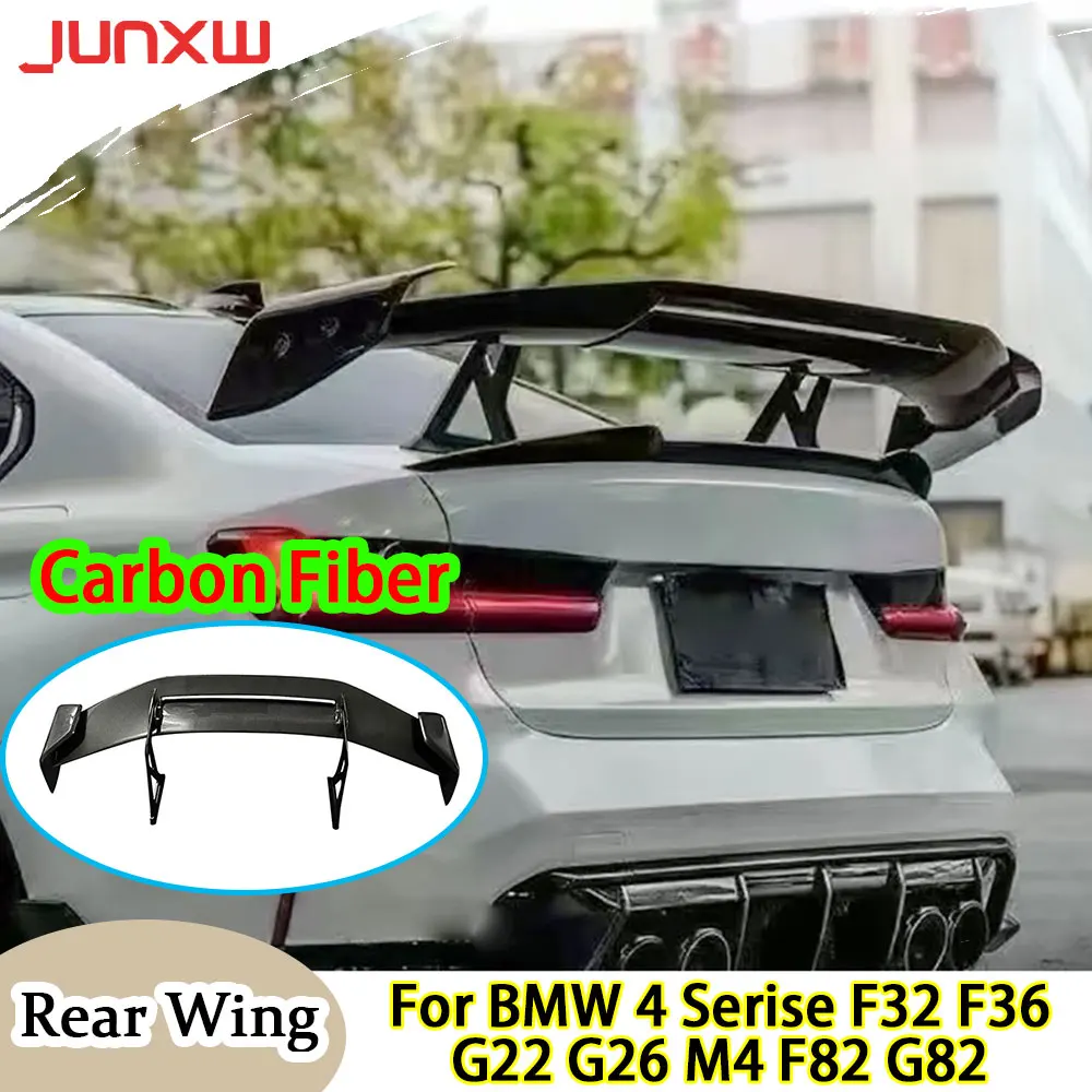 Carbon Fiber Rear Trunk Lip Spoiler for BMW 4 Serise F32 F36 G22 G26 M4 F82 G82 Rear Wing Boot Lip Body Kits