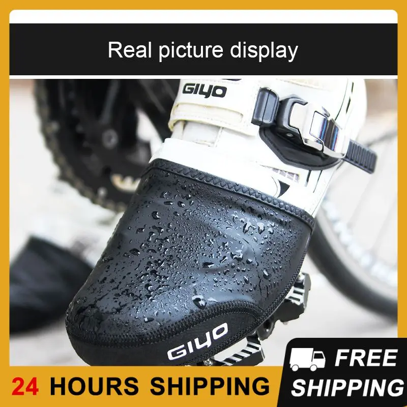 

Giyo Riding Half Palm Toe Overshoes Protector Unisex Windproof Warm Mountain Road Bike Self-locking Waterproof Shoe Cover 1 Pair