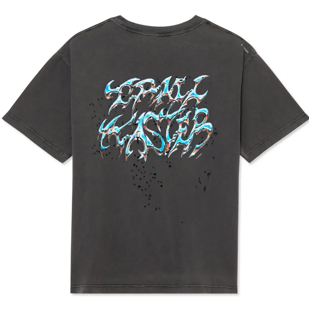 Loose Fit round Neck Short Sleeve T-Shirt Scorpion Print High Street Style American Trendy Brand SATISFY Youth Summer Casual ...