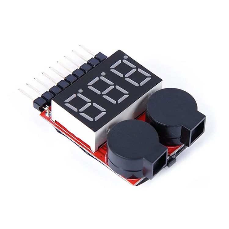 30PCS Low Voltage Tester Volt Meter Monitor Lipo Checker Buzzer Alarm 1-8S Range For RC Lipo Battery Remote Control Toys 9g Weig