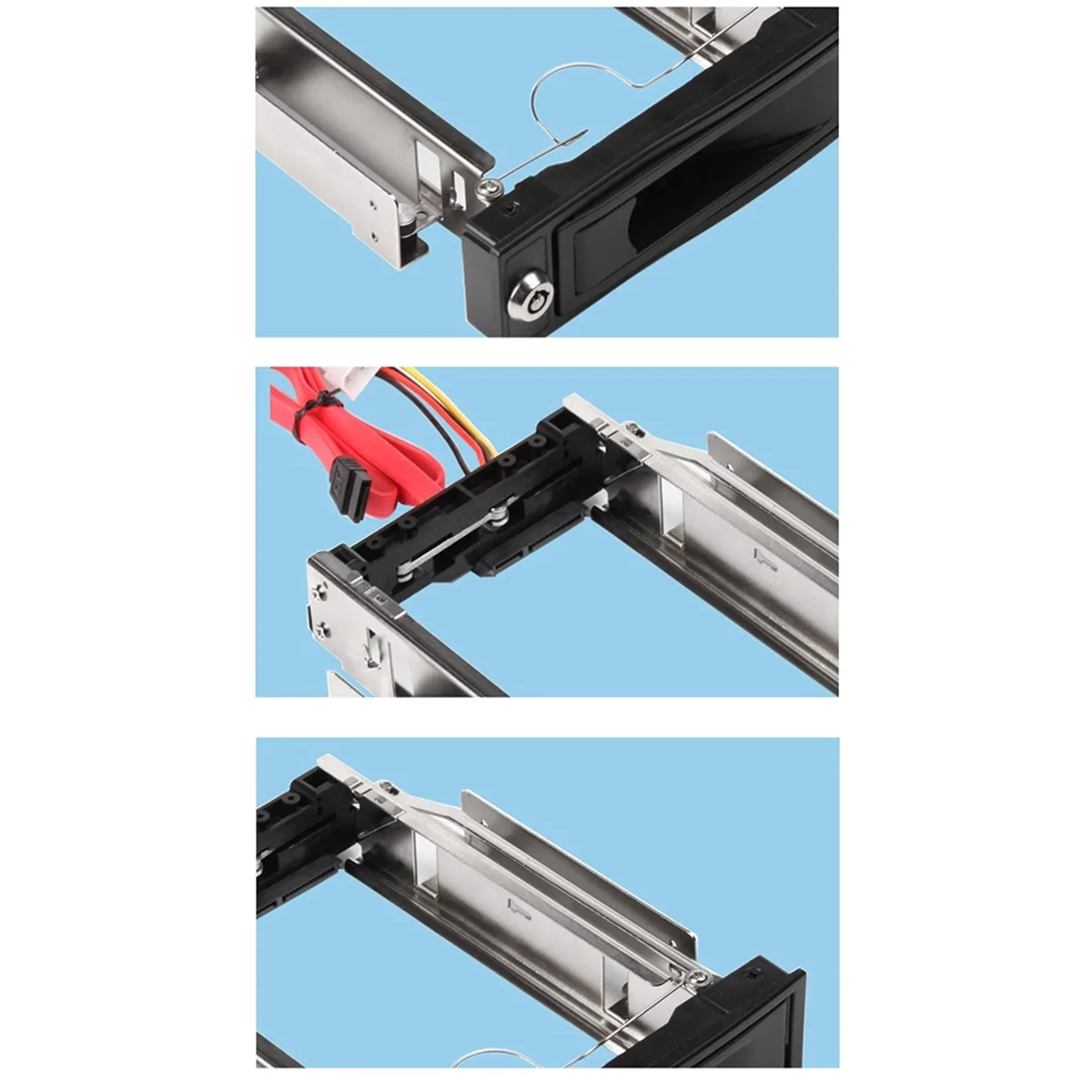 3.5-Inch SSD to 5.25-Inch Bay Tray Hard HDD Mounting Dock Bracket Adapter for PC Computers -Y18A