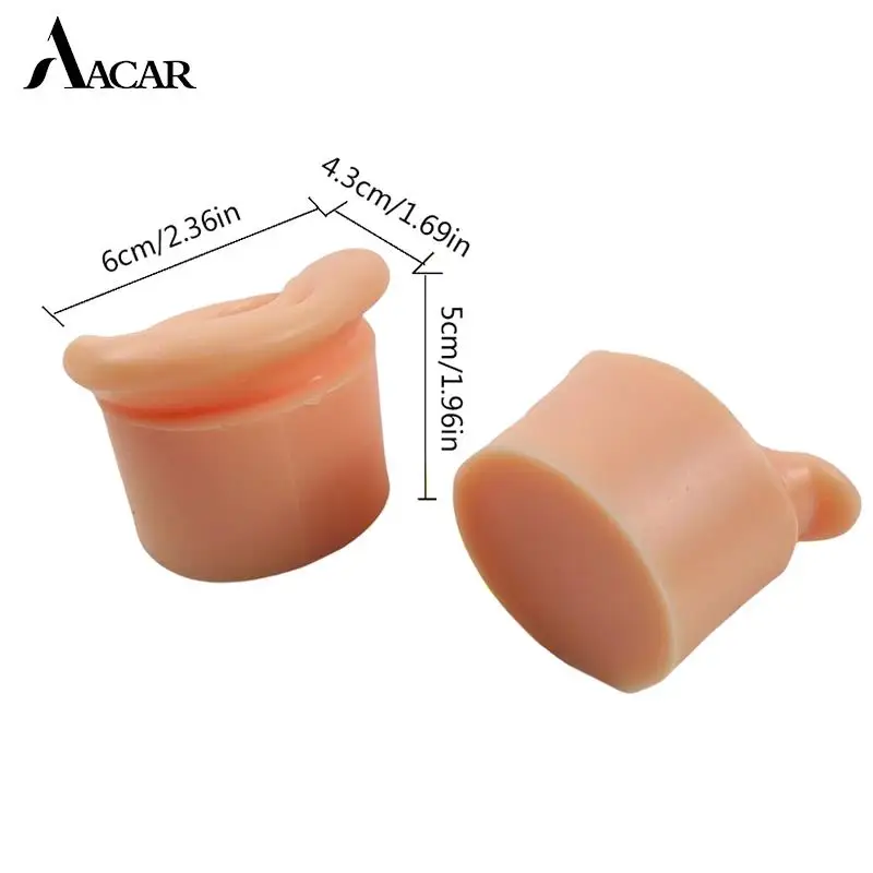 1PC Fake Ear Realistic Soft Silicone Ear Model Deep Canal Delicate Texture With Base Training Teaching Instruction Display Props