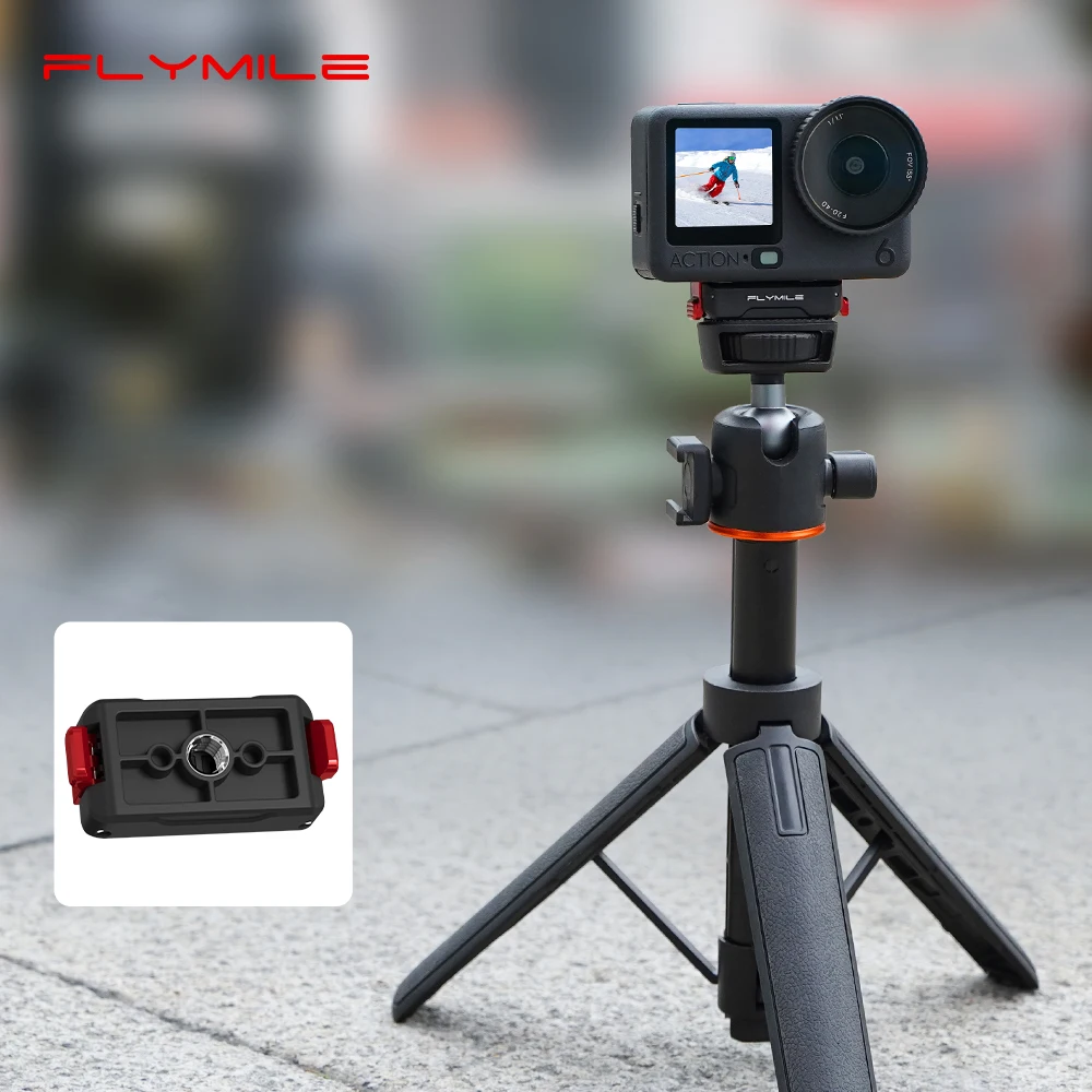 �y�Z�[�����zFlymile ���C�A�_�v�^�[�}�E���g �N�C�b�N�����[�X�x�[�X DJI OSMO Action 6 �A�N�Z�T���[�p 1/4 �l�W���g���t��