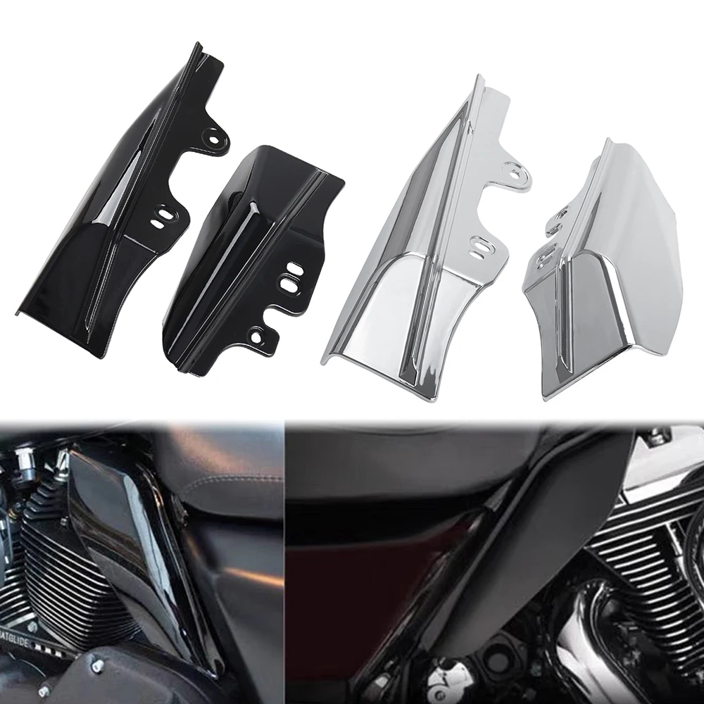 

Chrome Motorcycle Mid-Frame Air Deflector Engine Heat Shield Cover For Harley Touring Electra Glide Road King FLHR FLHX 01-08