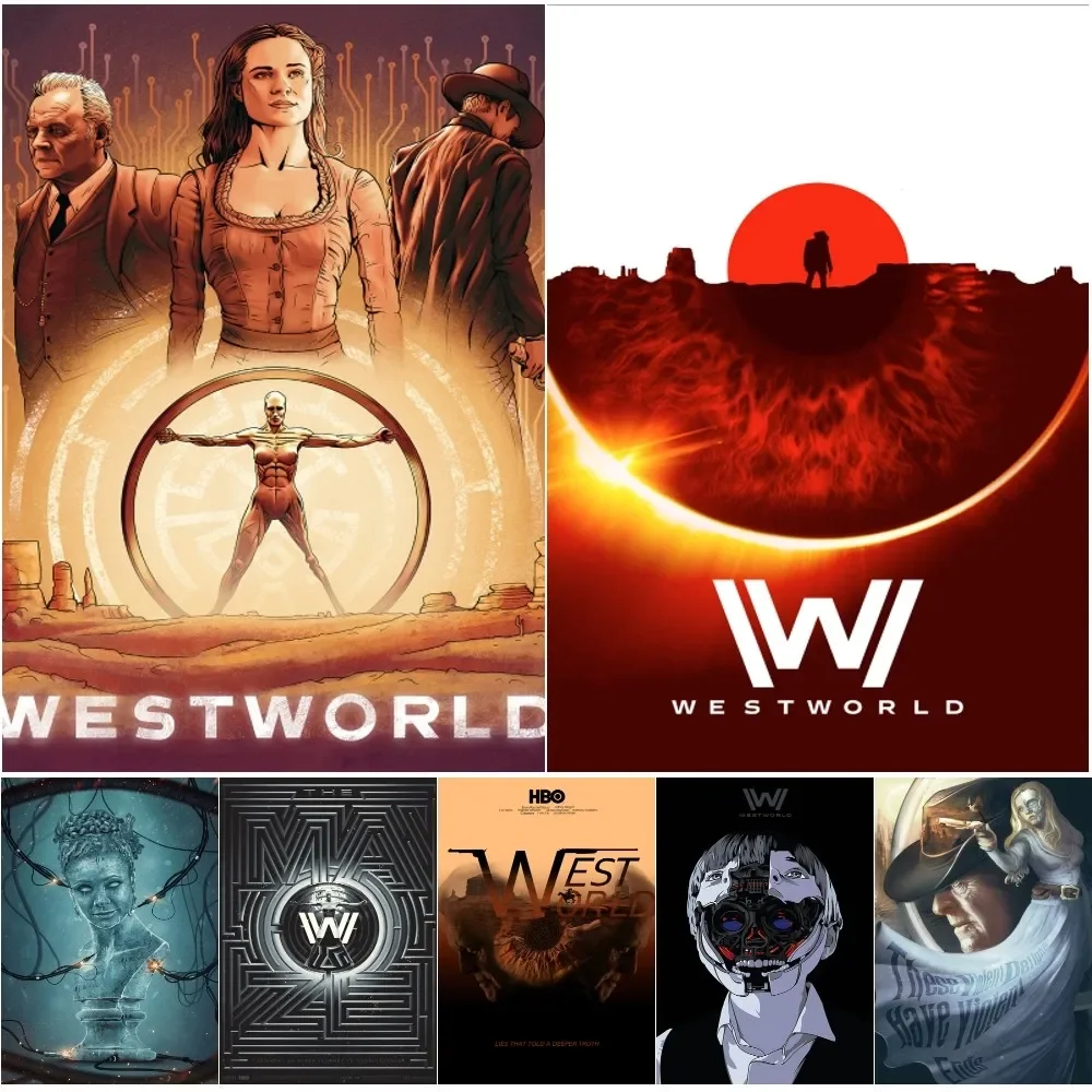 Холщовый постер Westworld TV Show-современная настенная Художественная печать для гостиной, спальни, студийный Декор (без рамки)