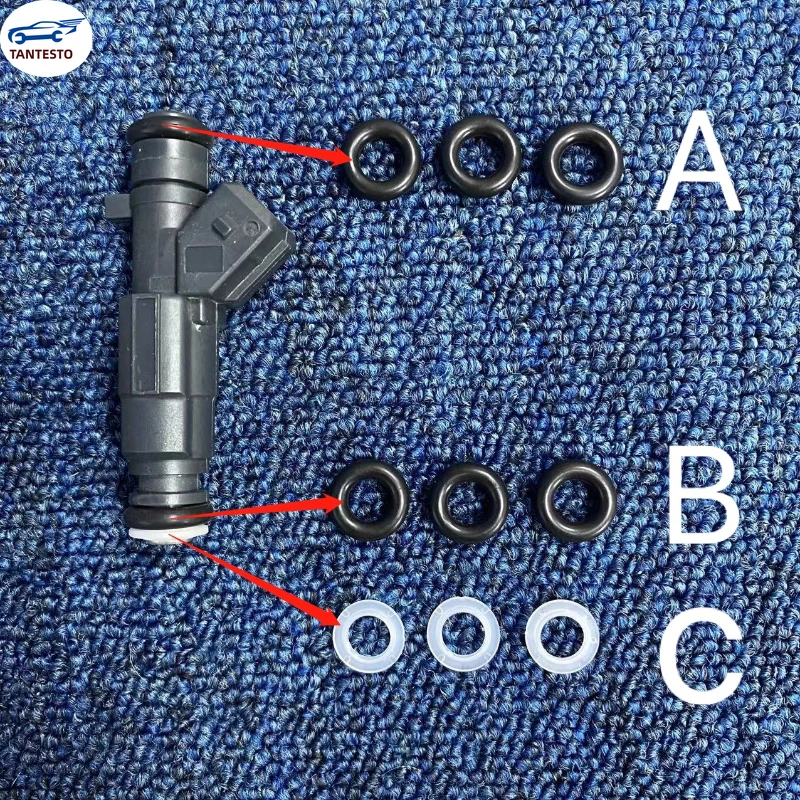 For Wuling Zhiguang 6400 Hongtu B12 Hongguang  Rongguang 1.2 Fuel Injection Nozzle Rubber Ring Sealing  Repair Kit