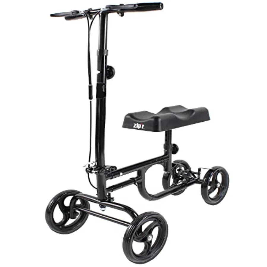 Zipr Glider Verstellbarer Knie-Gehwagen - Leicht und Transportabel - Roller mit Doppelbremse - Robuster Medizinischer Knie-Scooter