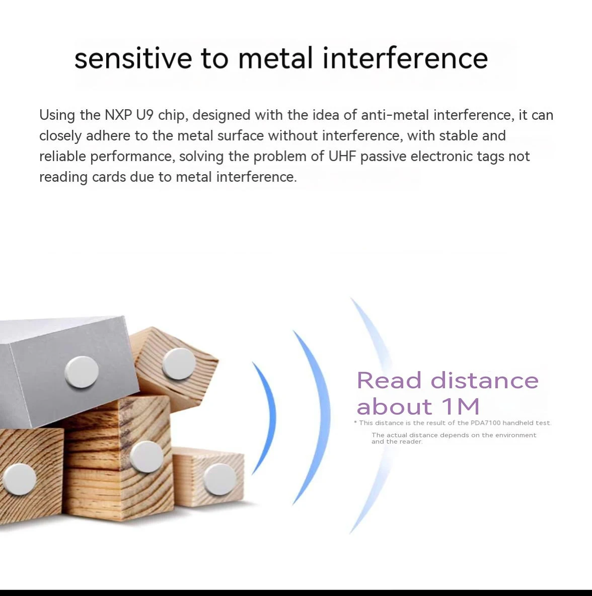 20pcs RFID UHF Anti-metal Aail 태그 정원 나무 관리를위한 고온 방지 순찰 전자 태그 860-960MHz